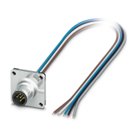 SACC-SQ-M12MSB-5CON-25F/0,5 Device connector front mounting