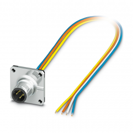 SACC-SQ-M12MSD-4CON-25F/0,5 Device connector front mounting