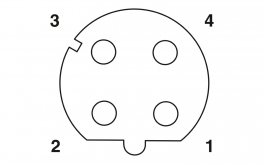 SACCBP-M12FSD-4P-M16/1,73-93E Device connector rear mounting