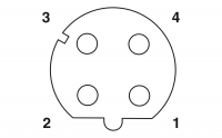 SACCBP-M12FSD-4P-M16/0,18-93E Device connector rear mounting