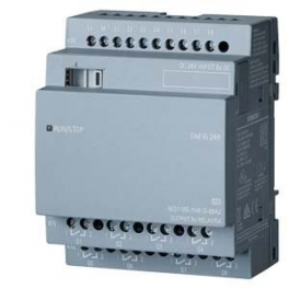 Siemens 6ED1 055-1CB10-0BA2 LOGO! 8 Digital I/O Module DM16 24, 8DI/8DO, 24V DC