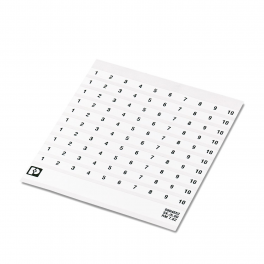 SK  7,62/5:FORTL.ZAHLEN 1-10 Marker for terminal blocks