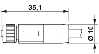SPE-T1- 0,5-99B/M8FSF Network cable