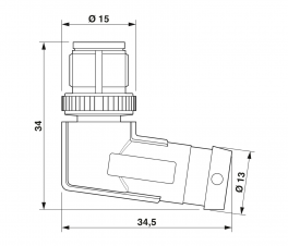 SPE-T1-M12MR/13,0-99B/M12FS Network cable