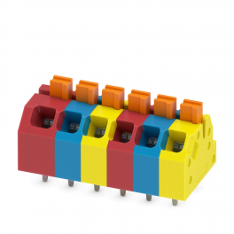 SPTAF 1/ 6-3,5-EL MC:RD,BU,YE PCB terminal block