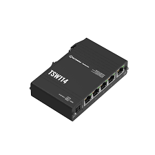 TSW114 Gigabit DIN rail ethernet switch , Layer-2, 5 x LAN 10/100/1000 Mbps
