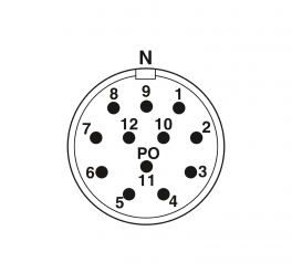 TU-12P1N126EC1X Device connector front mounting