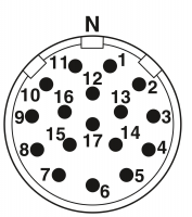 TU-17P1N126E00 Device connector front mounting