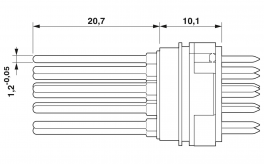 TU-17P1NC2WB00 Device connector front mounting