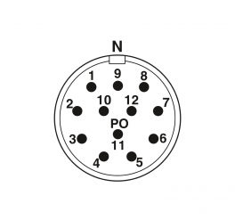 UC-12P2N8AR3DU Cable connector