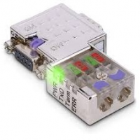 VIPA 972‑0DP10 PROFIBUS Connector 90° with LED Diagnostics, PG Port
