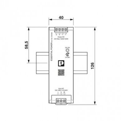 PS-EE-2G/1AC/24DC/240W/SC maitinimo šaltinis, 24 VDC, 10A 1