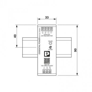 PS-EE-2G/1AC/24DC/75W/SC, power supply, 24 VDC, 3,125 A 1