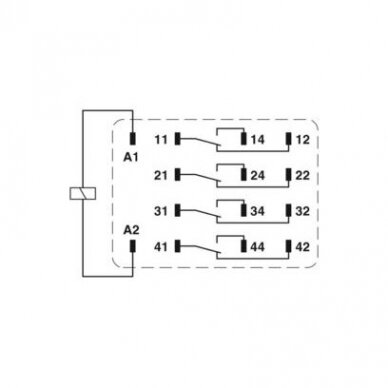 REL-IR4/L-230AC/4X21 relė 4 kontaktų 230VAC 1