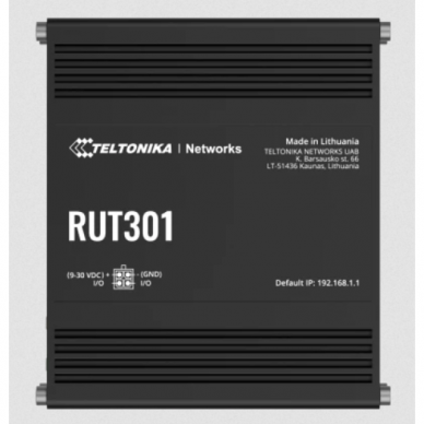 RUT301 Industrial Ethernet Router, 10/100 Mbps 1xWAN, 4xLAN 2